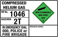 Compressed Helium Gas Sign