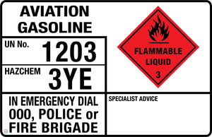 Aviation Gasoline (Transport Panel/Sign)