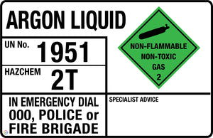 Argon Liquid (Transport Panel/Sign)