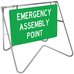 Emergency Assembly Point - Swing Stand & Sign