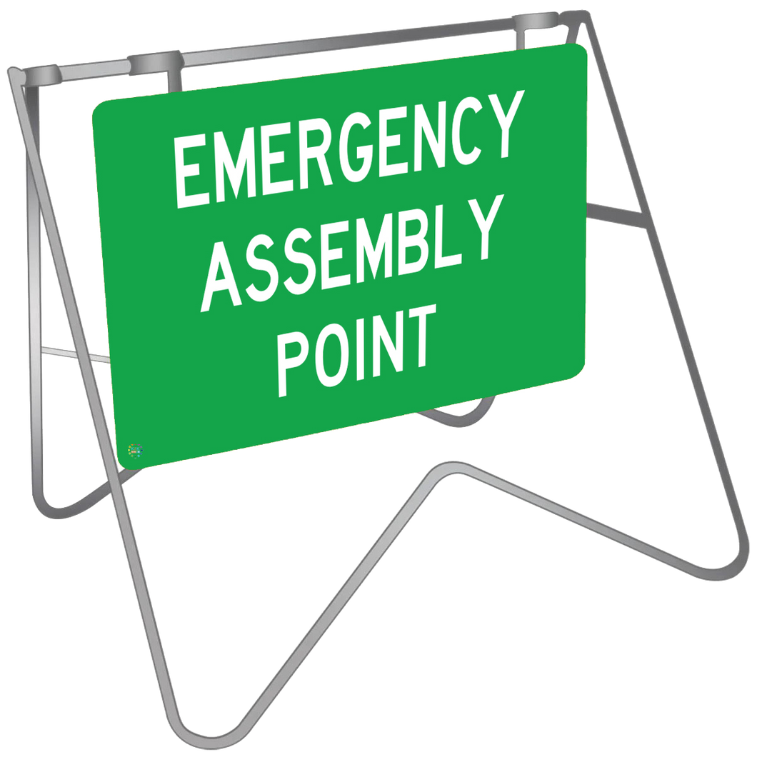 Emergency Assembly Point - Swing Stand & Sign