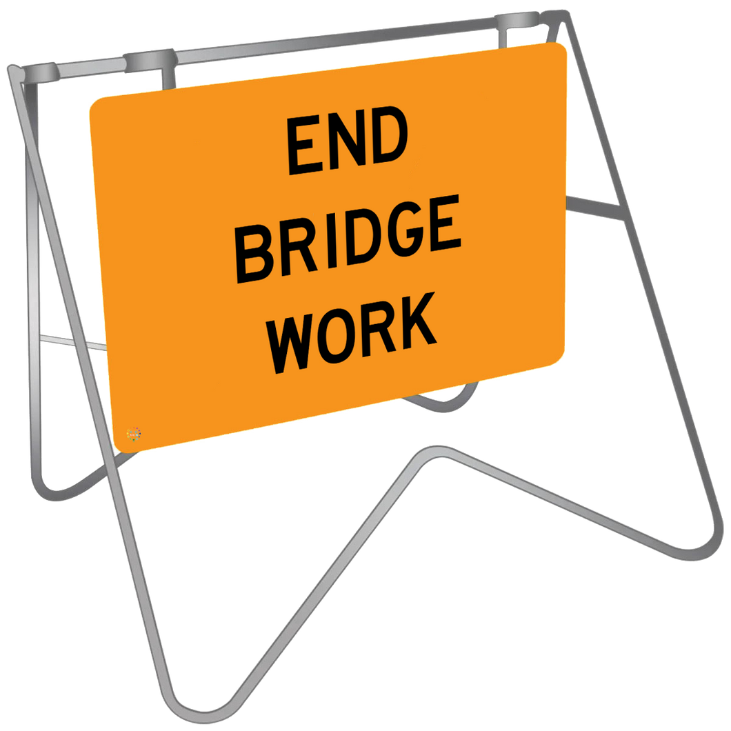 End Bridge Work - Swing Stand & Sign 