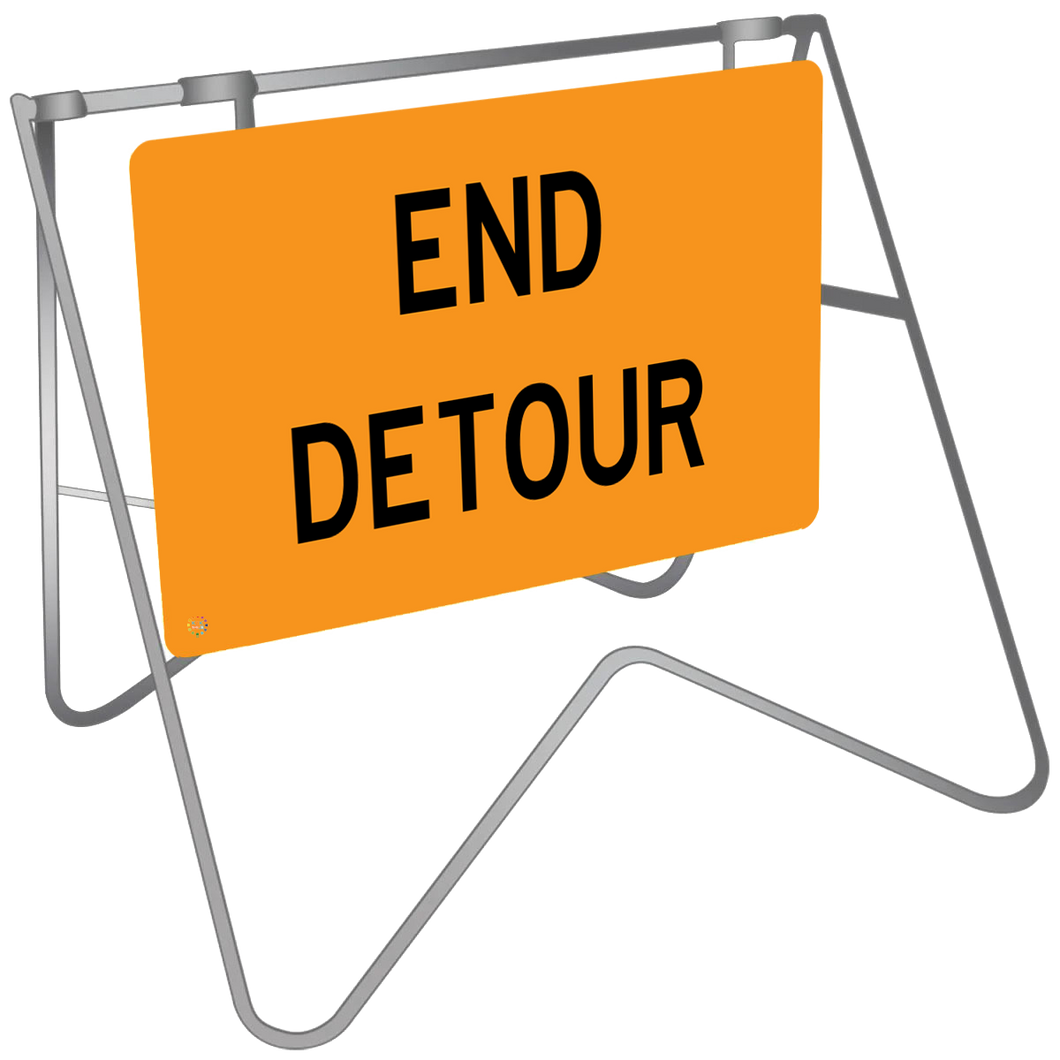 End Detour - Swing Stand & Sign