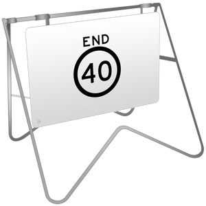 End Speed 40km - Swing Stand & Sign