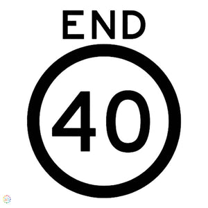 End Speed 40km Sign