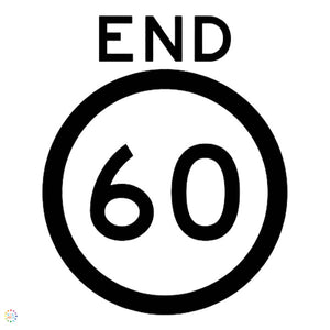 End Speed 60km Sign