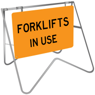 Forklifts In Use - Swing Stand & Sign