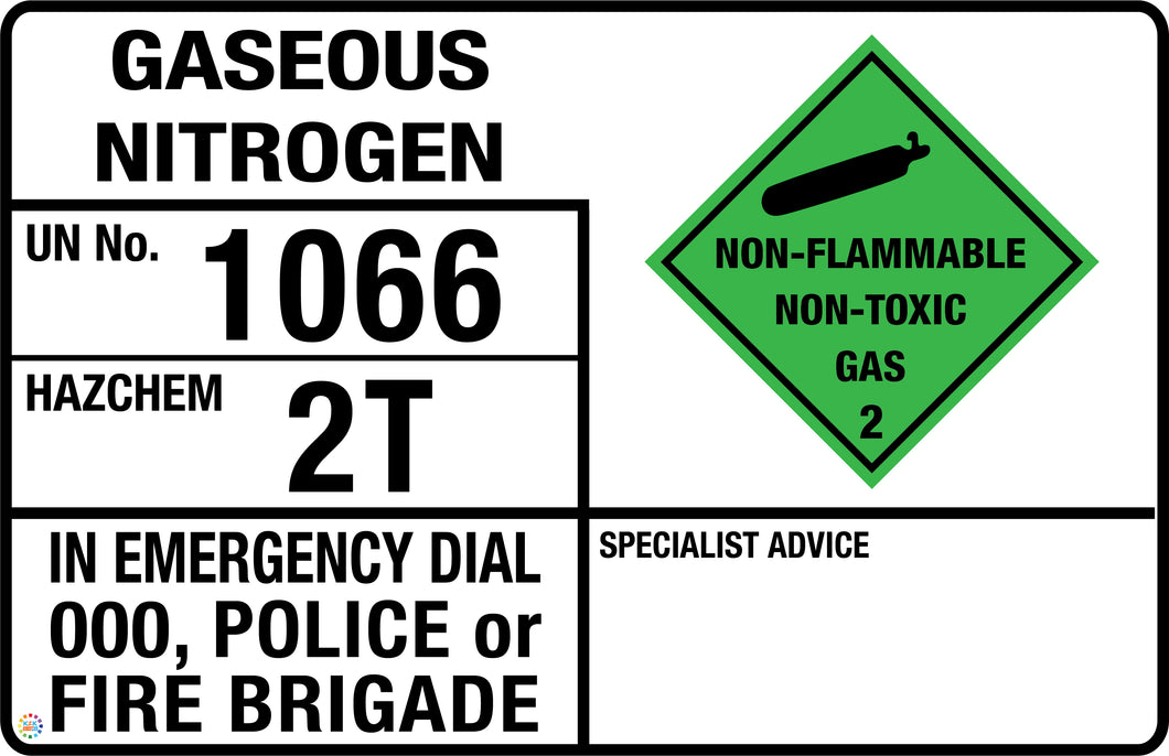 Gaseous Nitrogen Sign