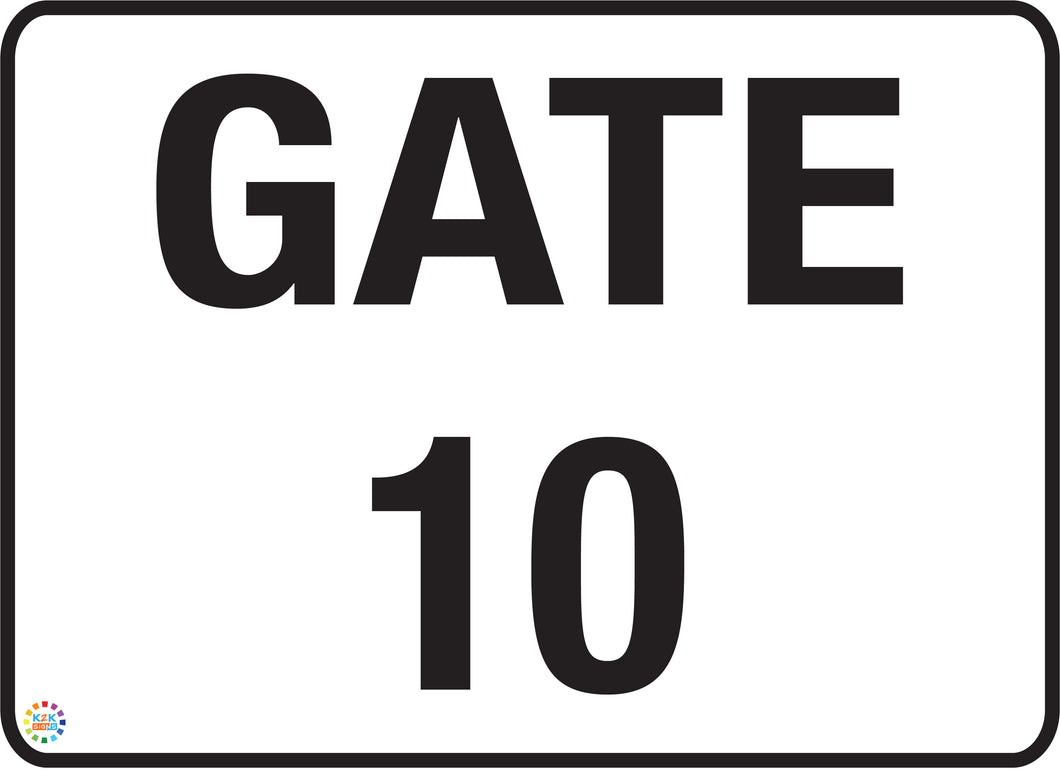 Gate 10 Sign 