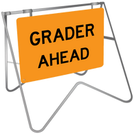 Grader Ahead - Swing Stand & Sign