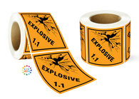 Class 1 Explosive 1.1 Label Roll