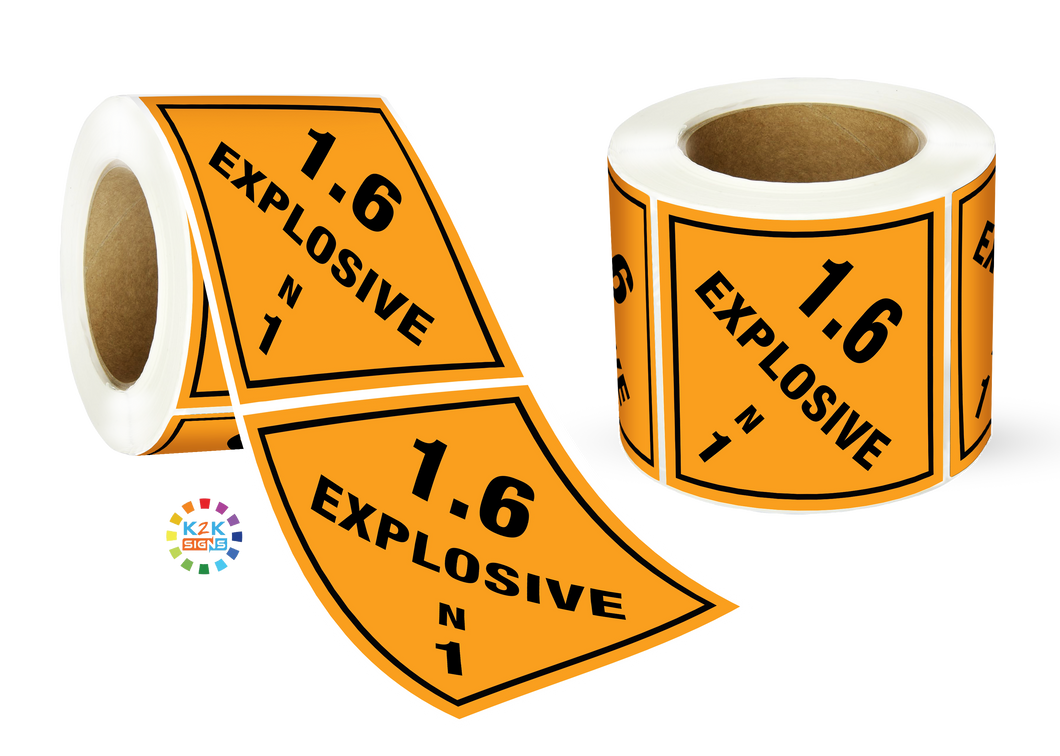 Class 1 Explosive 1.6N 1 Label Roll