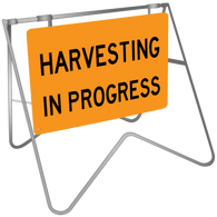 Harvesting In Progress - Swing Stand & Sign