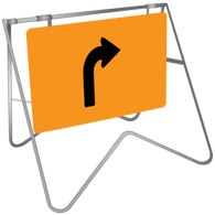 Lane Status Right Turn - Swing Stand & Sign