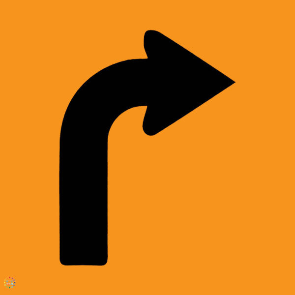 Lane Status Right Turn Sign