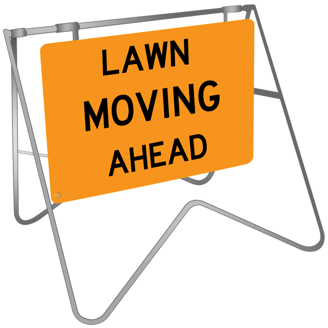 Lawn Moving Ahead - Swing Stand & Sign