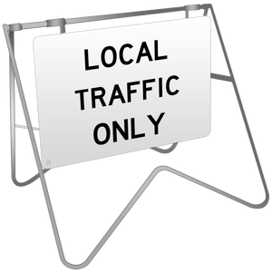 Local Traffic Only - Swing Stand & Sign