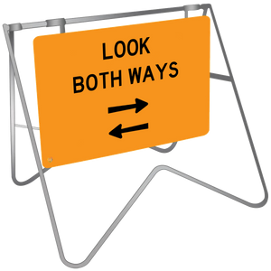 Look Both Ways - Swing Stand Sign 