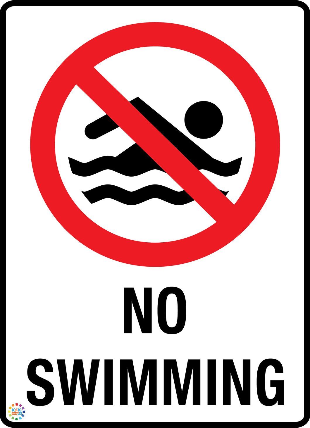 No Swimming Sign