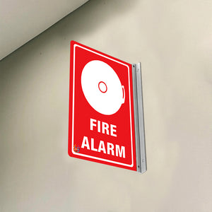 FIRE ALARM - DOUBLE SIDED OFF WALL SIGN