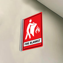 Load image into Gallery viewer, FIRE BLANKET - DOUBLE SIDED OFF WALL SIGN