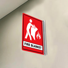 Load image into Gallery viewer, FIRE BLANKET - DOUBLE SIDED OFF WALL SIGN