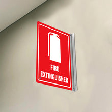 Load image into Gallery viewer, FIRE EXTINGUISHER - DOUBLE SIDED OFF WALL SIGN