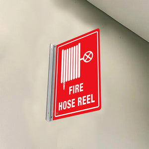 FIRE HOSE REEL - DOUBLE SIDED OFF WALL SIGN