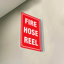 Load image into Gallery viewer, FIRE HOSE REEL - DOUBLE SIDED OFF WALL SIGN