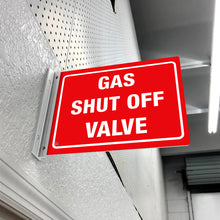 Load image into Gallery viewer, GAS SHUT OFF VALVE - DOUBLE SIDED OFF WALL SIGN