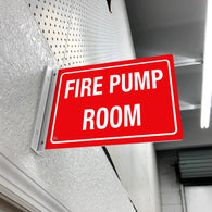 FIRE PUMP ROOM - DOUBLE SIDED OFF WALL SIGN