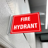 FIRE HYDRANT - DOUBLE SIDED OFF WALL SIGN