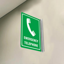 Load image into Gallery viewer, EMERGENCY TELEPHONE - DOUBLE SIDED OFF WALL SIGN