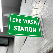 Load image into Gallery viewer, EYE WASH STATION - DOUBLE SIDED OFF WALL SIGN