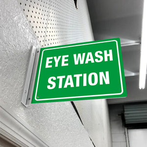 EYE WASH STATION - DOUBLE SIDED OFF WALL SIGN