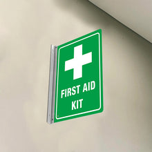 Load image into Gallery viewer, FIRST AID KIT - DOUBLE SIDED OFF WALL SIGN