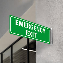 Load image into Gallery viewer, EMERGENCY EXIT - DOUBLE SIDED OFF WALL SIGN