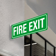 Load image into Gallery viewer, FIRE EXIT - DOUBLE SIDED OFF WALL SIGN