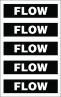 Supplementary Pipe Marker - Flow (White/Black)