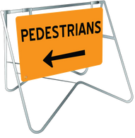 Pedestrians Left Way - Swing Stand & Sign