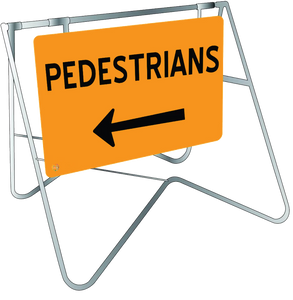 Pedestrians Left Way - Swing Stand & Sign