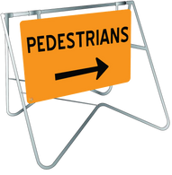  Pedestrians Right Way - Swing Stand & Sign