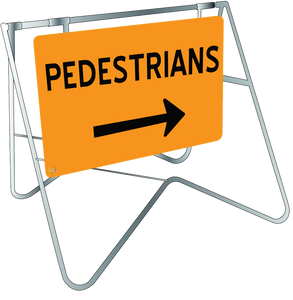  Pedestrians Right Way - Swing Stand & Sign