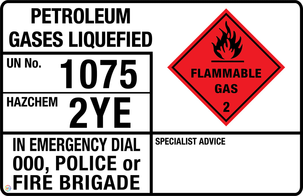 Petroleum Gases Liquefied Sign