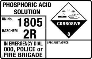 Phosphoric Acid Solution Sign