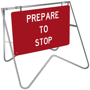 Prepare To Stop - Swing Stand & Sign