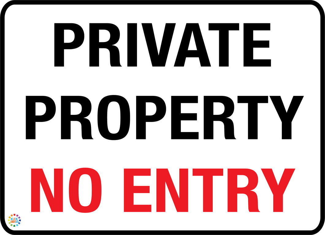 Private Property No Entry Sign