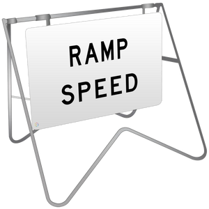 Ramp Speed - Swing Stand & Sign