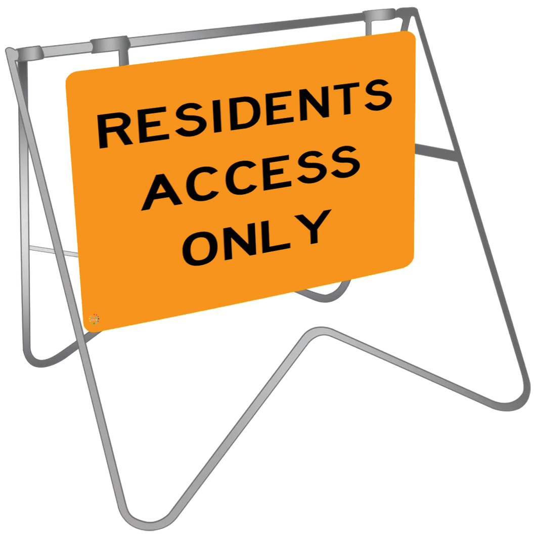 Residents Access Only - Swing Stand & Sign