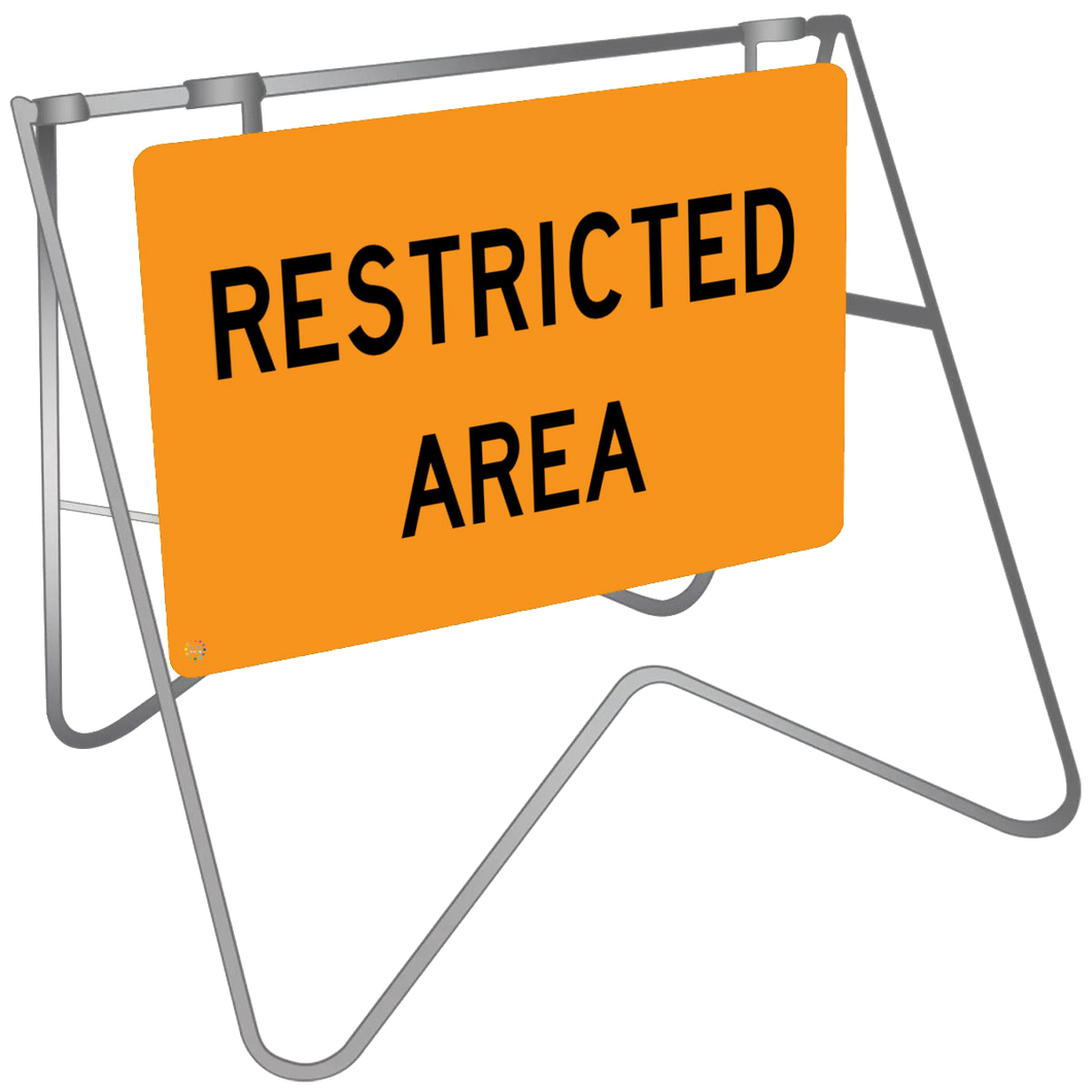 Restricted Area - Swing Stand & Sign